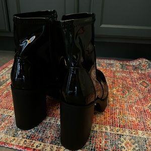 Black SODA wedge high heels